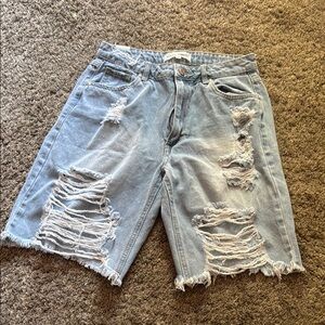 Almost Famous Light Blue Denim Shorts